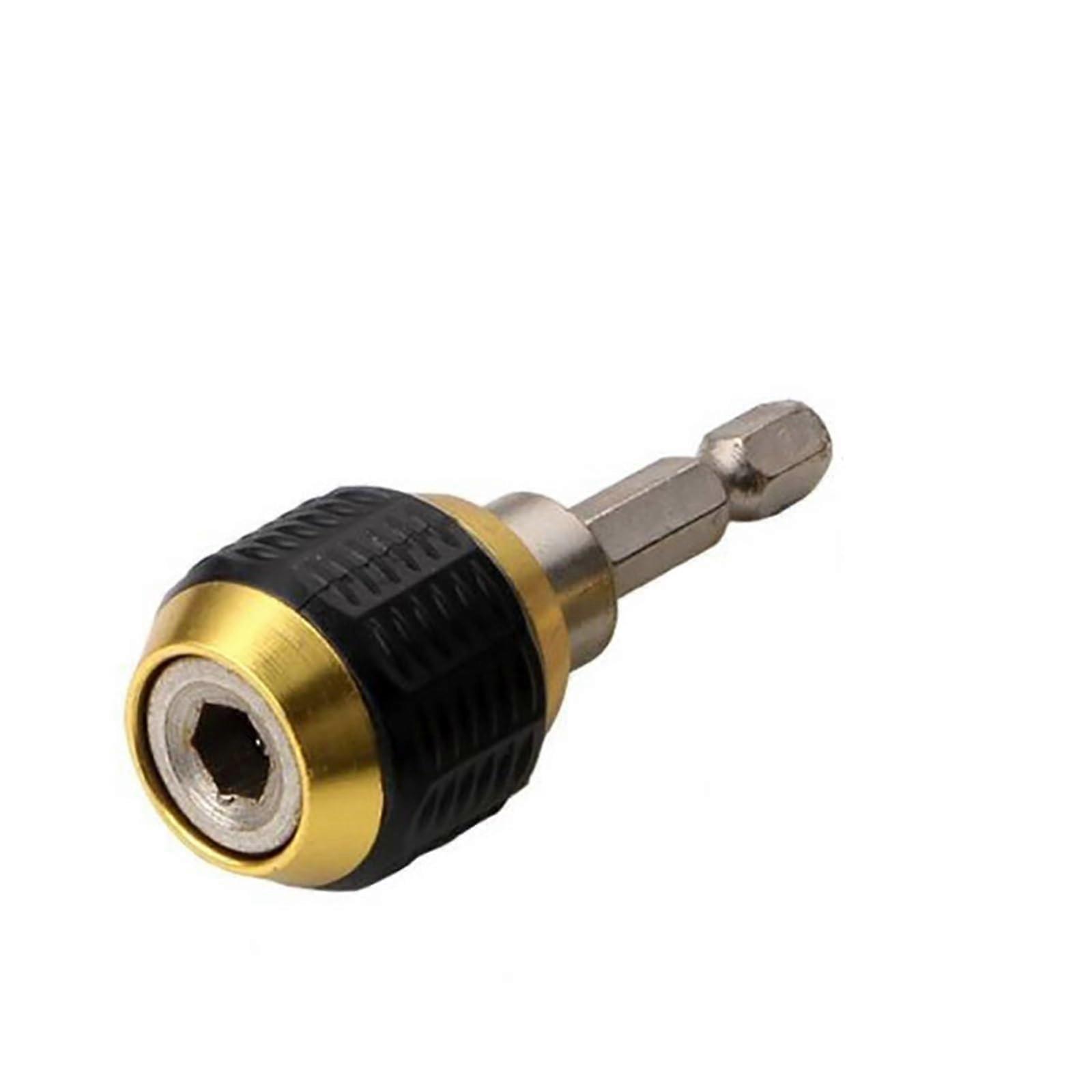 60mm Hexagonal Shank Quick Coupling 1/4 Inch Inner Hex Self-Locking Drill Bit Holder Connector Adapter Power Tool Socket