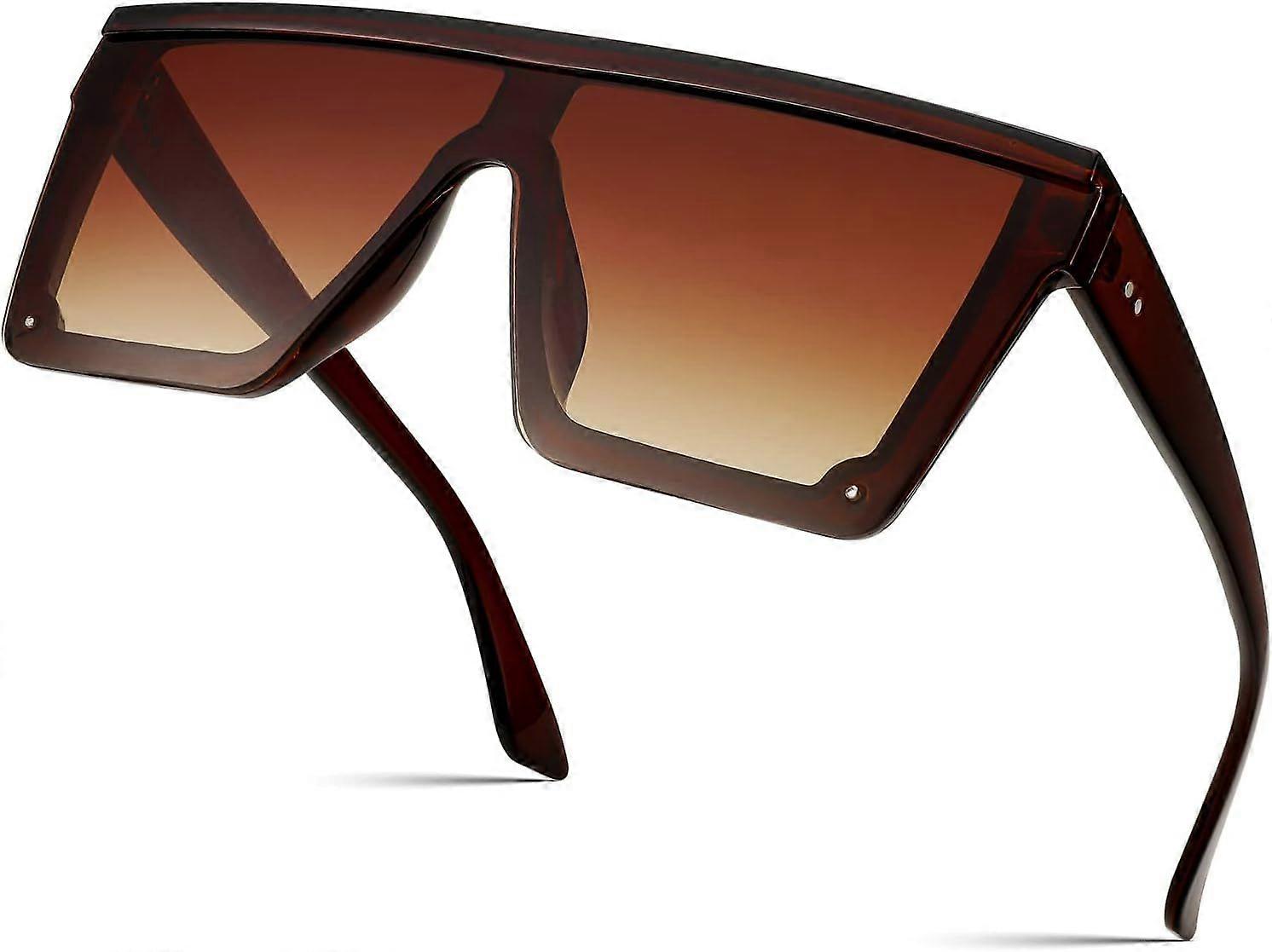 SCSYV Oversized Solbriller Herre Kvinder Flat Top Square Trendy Visir Nuancer UV400 B2470