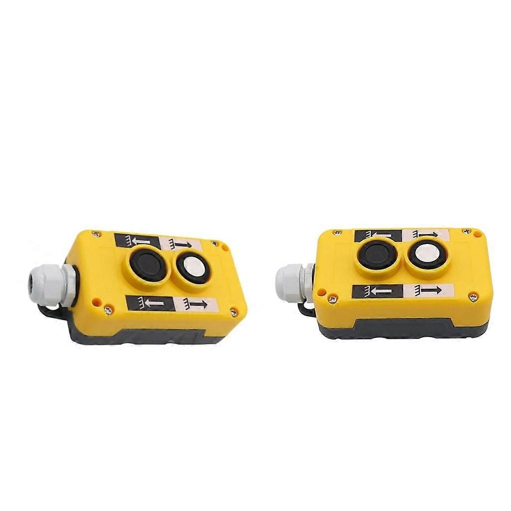 2x COP2B Crane Button Switch Unloading Dustproof Rainproof Durable Yellow