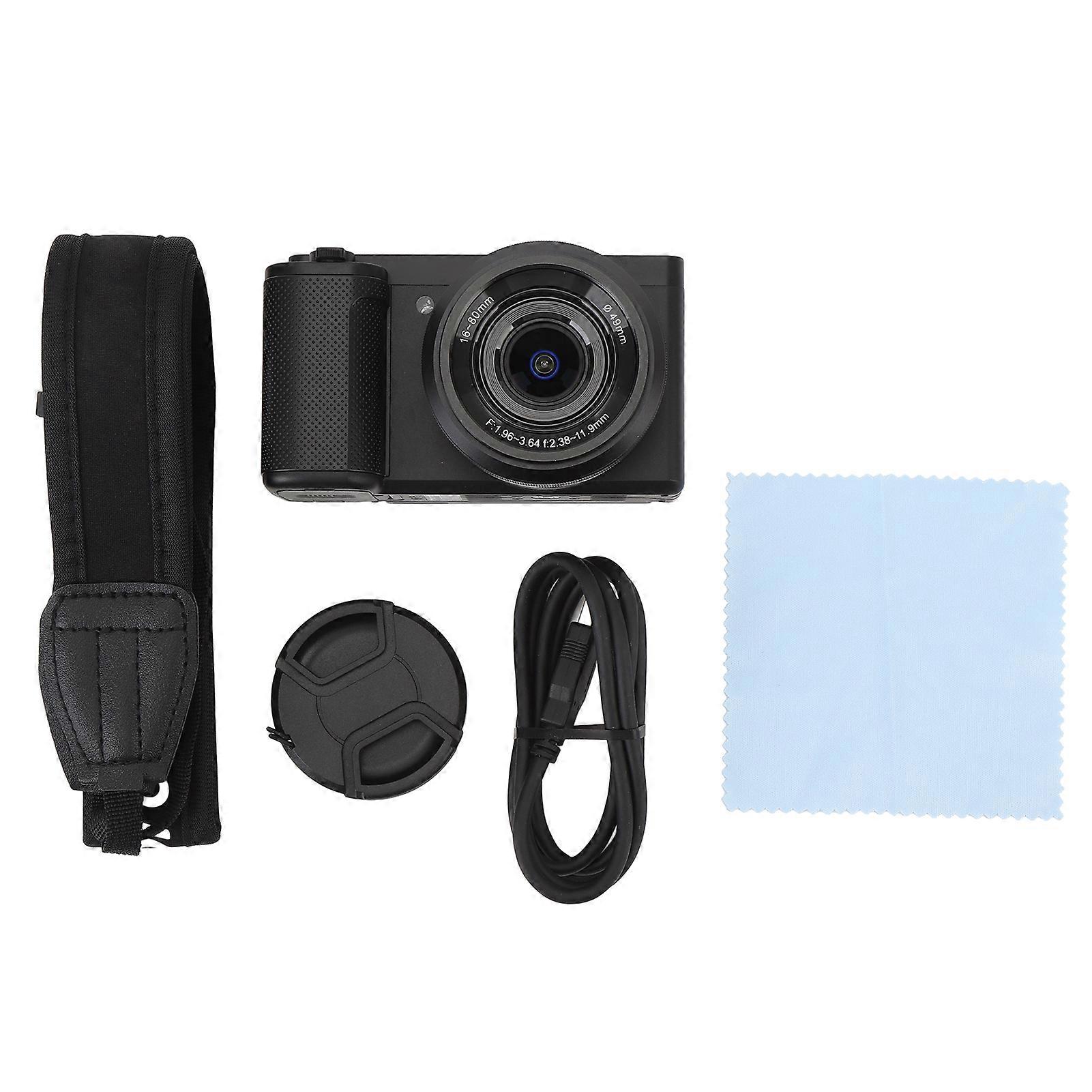 64MP WiFi Mirrorless Camera: 5K Video, 3.2" Flip Screen, Intelligent Focusing & Zoom