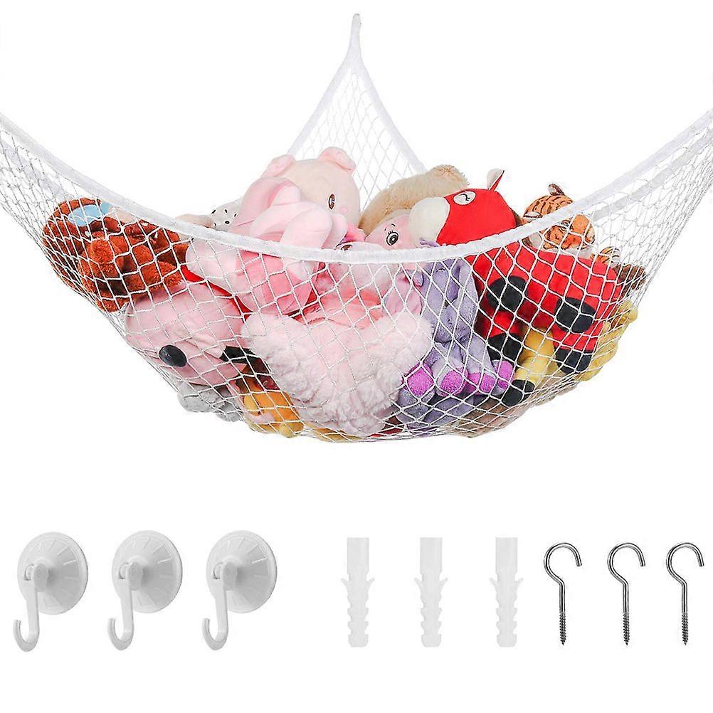 Practical Stuffed Animal Toys Hammock Kids Toy Hammock Net Large Mesh Toy Organizer Storage Hanging Wall Corner Nets