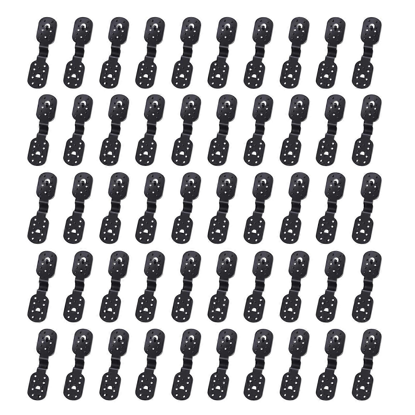 50lots Weatherproofed Clip Solid Heavy Type Lock Grip Fixed Clamps Net Hook Holder for Outdoor Use in Garden and Patios