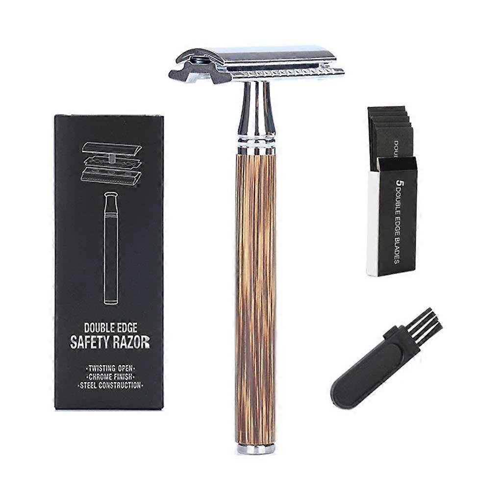 Eco-Friendly Bamboo Double Edge for Razor Safety Shaving for Razor Classic Retro Shaver for Facial Skin Care Tools for W