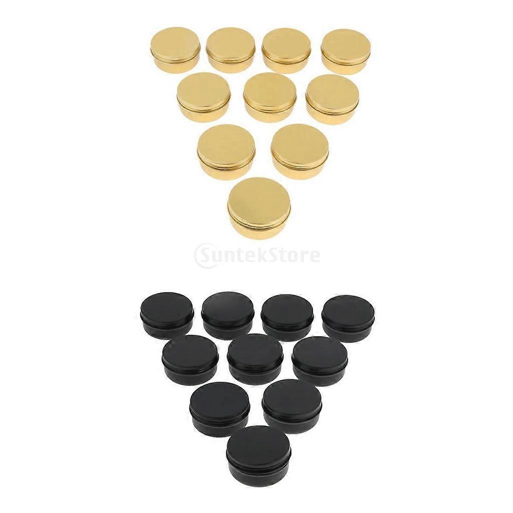 20x Empty Cosmetic Pot Jar Tin Container Aluminium with Screw Lid, Leakproof