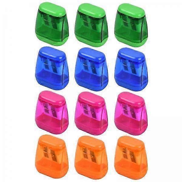 4x12 kpl kaksoisreikäinen teroitin kannella kodin piirustustaiteeseen