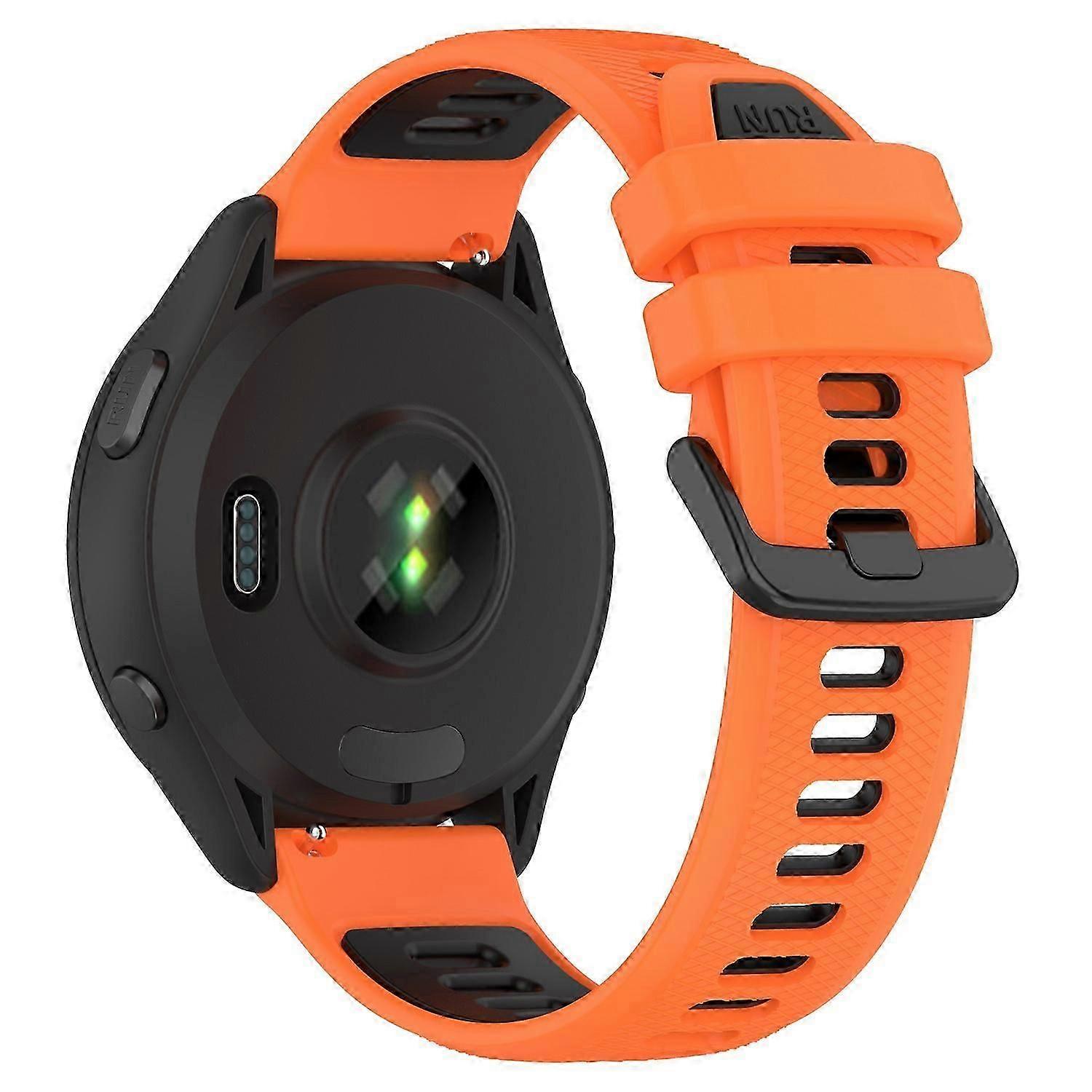 For Garmin Forerunner 265S Silicone Watch Bands 18mm Dual Color Replacement Strap