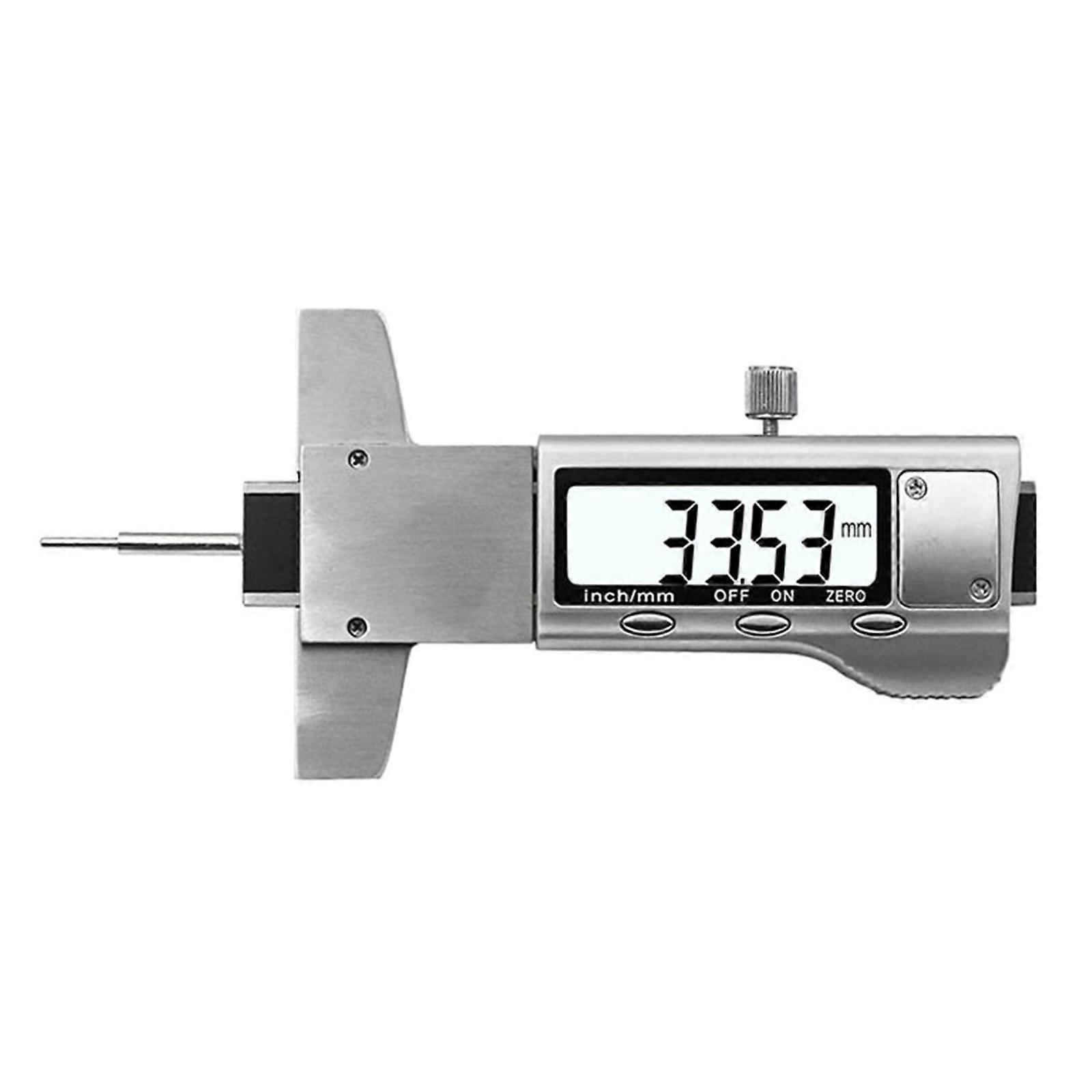 Digital Tyre Tread Depth Gauge Tire Tread Checker Stainless Steel 0-25.4mm Meter Measurer Tool LCD Display for SUV Vans