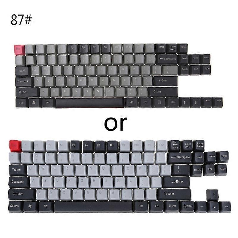 104/87/61 Keys PBT Double-shot Black for Grey XVX Profile Keycaps Kit for Mechanical Gaming Keyboard Green