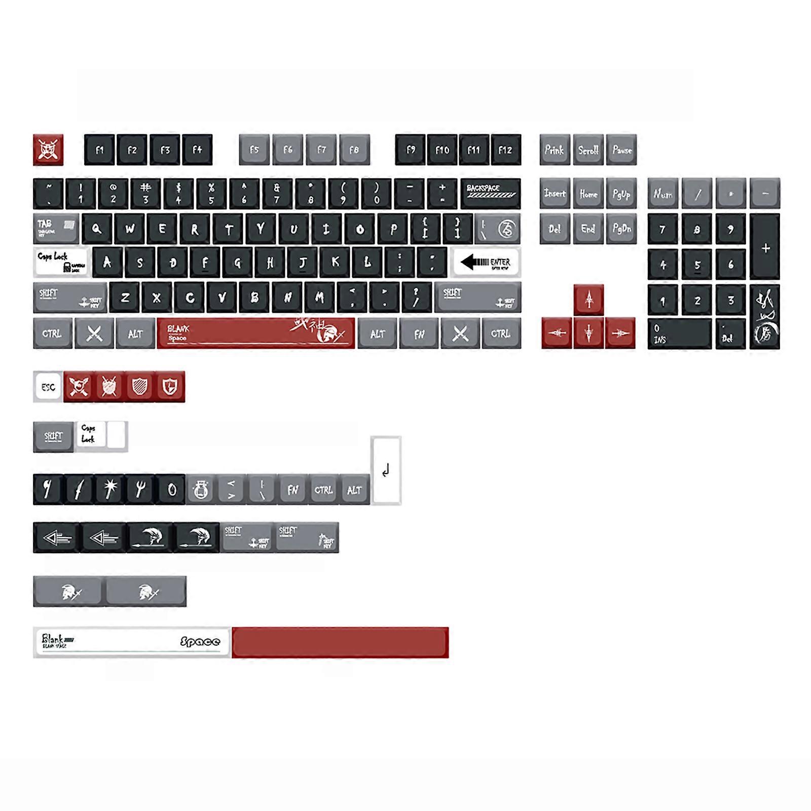 133Keys / Set XDA Profile Custom Ares Keycaps PBT Dye Sublimation Keycaps for MX Cherry RK61/GK61/GK64/68/84/980