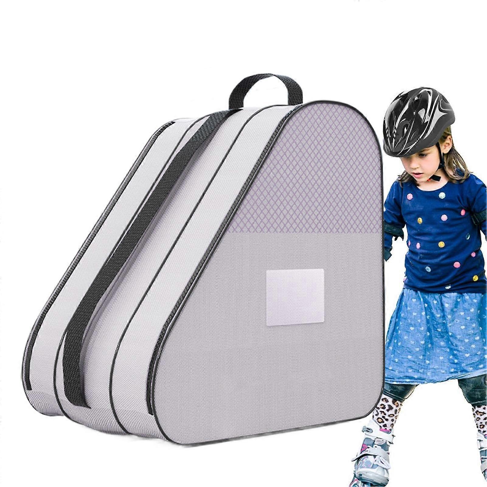 Skate bag for women breathable roller skate bag with adjustable strap, Violet