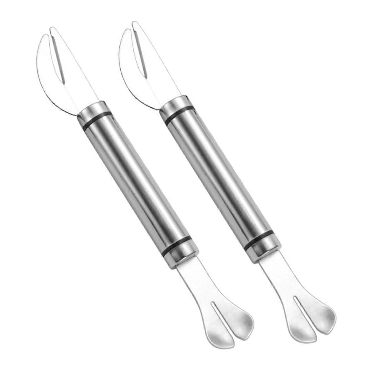 ステンレス製エビクリーナー、キッチンアクセサリー、シルバー