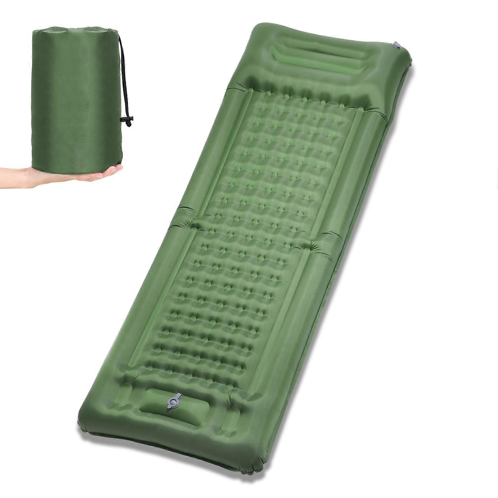 Inflatable Sleeping Pad Extra Thick 4 Inch Sleeping Pad Mat Air Mattress with Built-in Pump for Camping Backpacking Hiking Traveling Tent