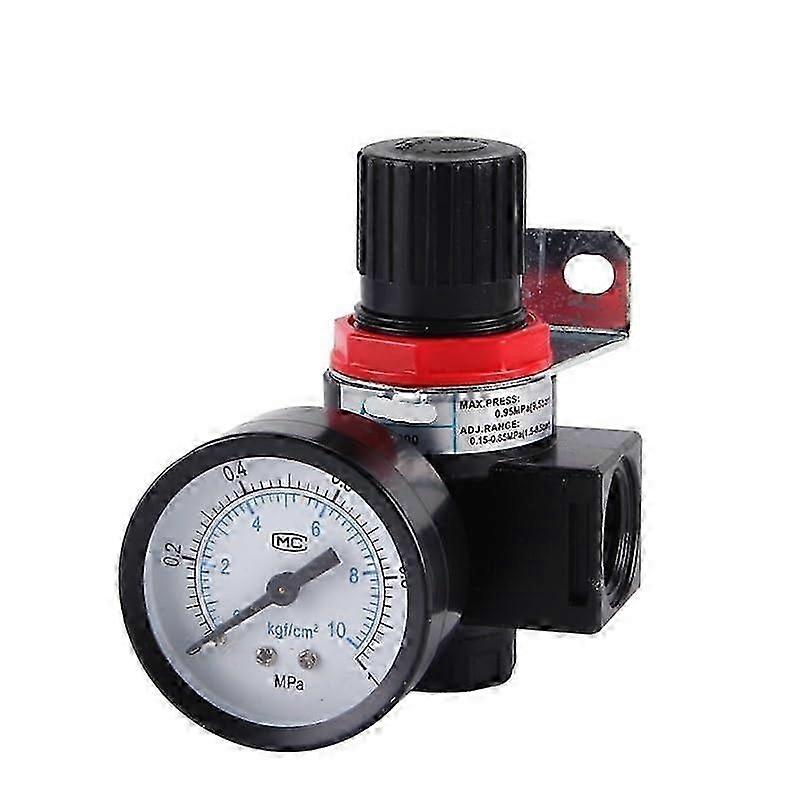 2025 AR2000 G1/4 Mini Air Pressure Regulator Adjustable Pneumatic Reducing Valve with Gauge for Compressor AR1500 BR3000 BR4000 10bar 1Pcs(AR2000)