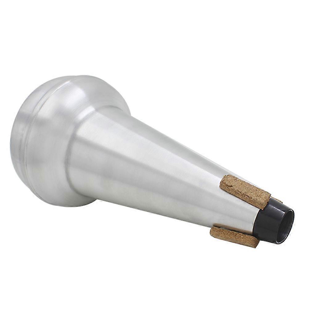Aluminium Alloy Tenor Trombone Mute – Durable Long Trumpet Silencer for Studio & Night Practice, Silver Music Instrument Accessory