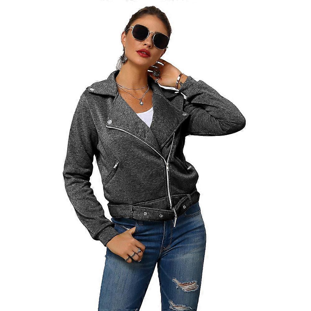 Streetwear Jacket Casual Turn-down Collar Long Sleeve Pockets Women's Windbreakers Basic Jacket