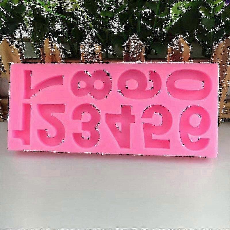 Cake Pans Molds The New 0-9 Digital Modeling Drop Glue Mold 2pcs