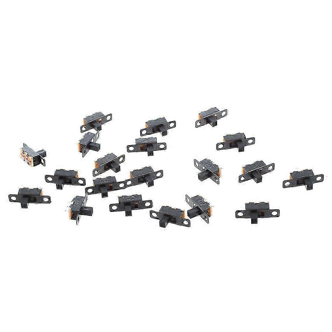 20pcs 5V 0.3 A Mini Size Black SPDT Slide Switch for Small DIY Power Electronic Projects