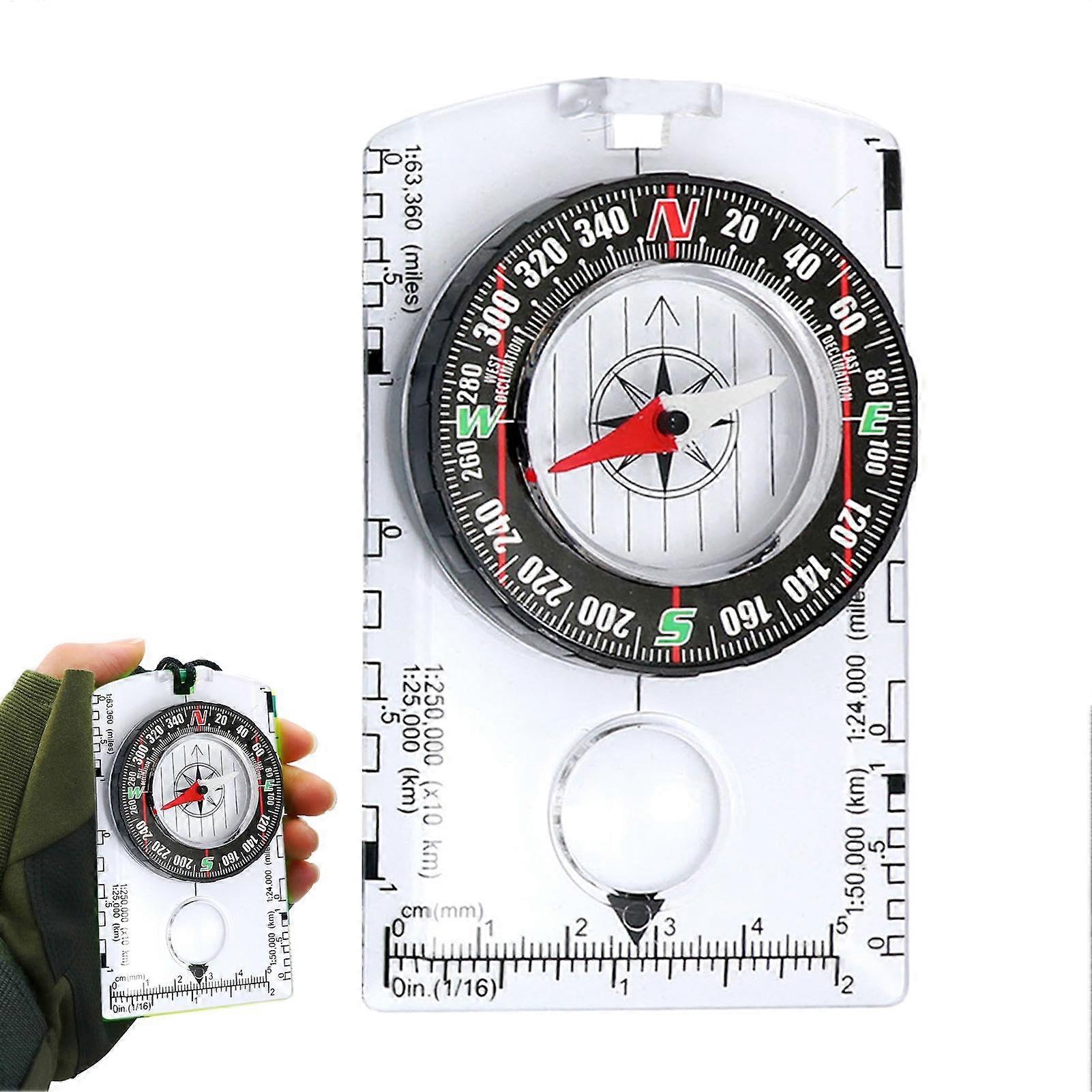 Lightweight Survival Compass - Accurate Magnetic Outdoor Navigation Tool, User-Friendly Learning Aid for Travel