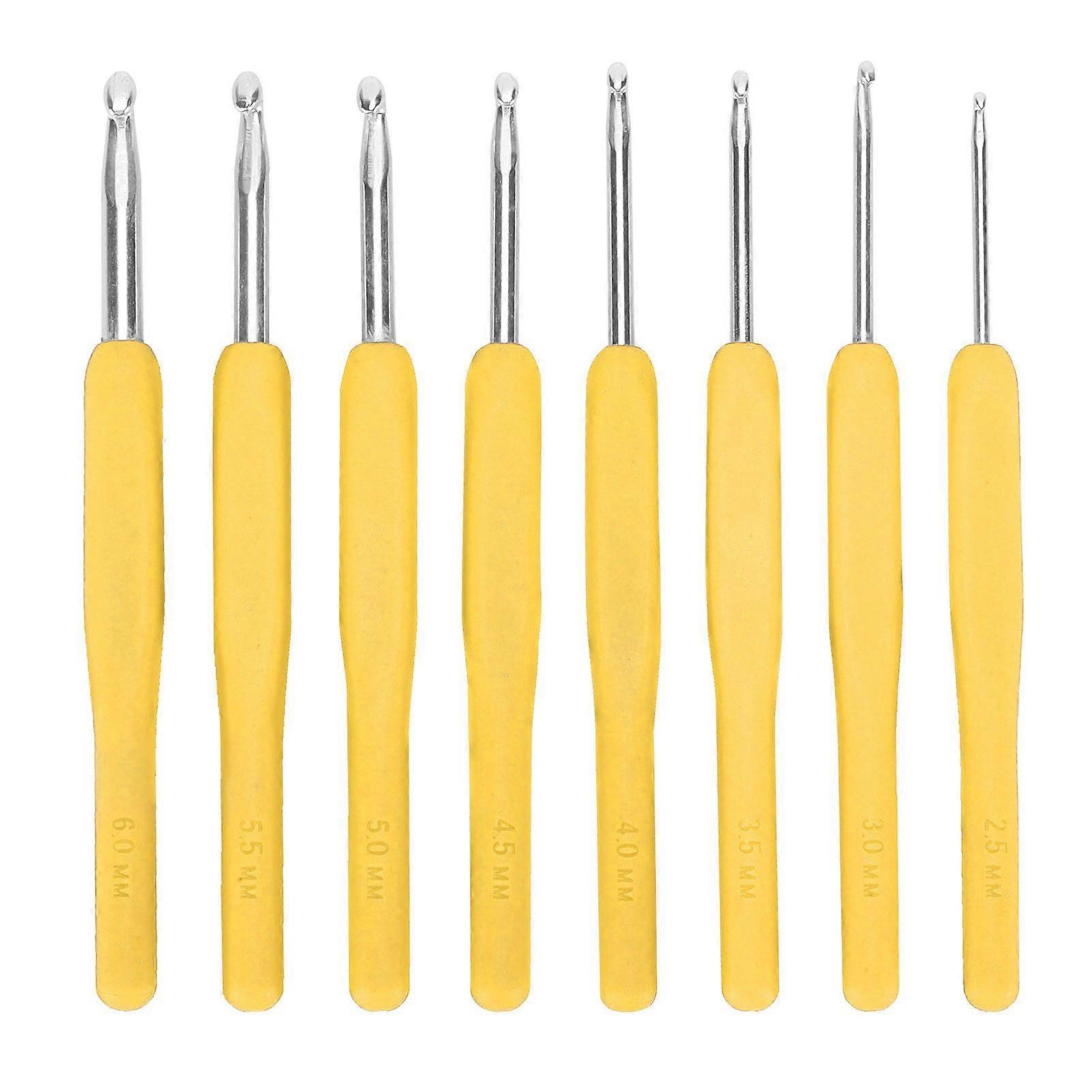 2025 Latest Model  8pcs Crochet Hooks Multiple Colors Sweater Needle Soft