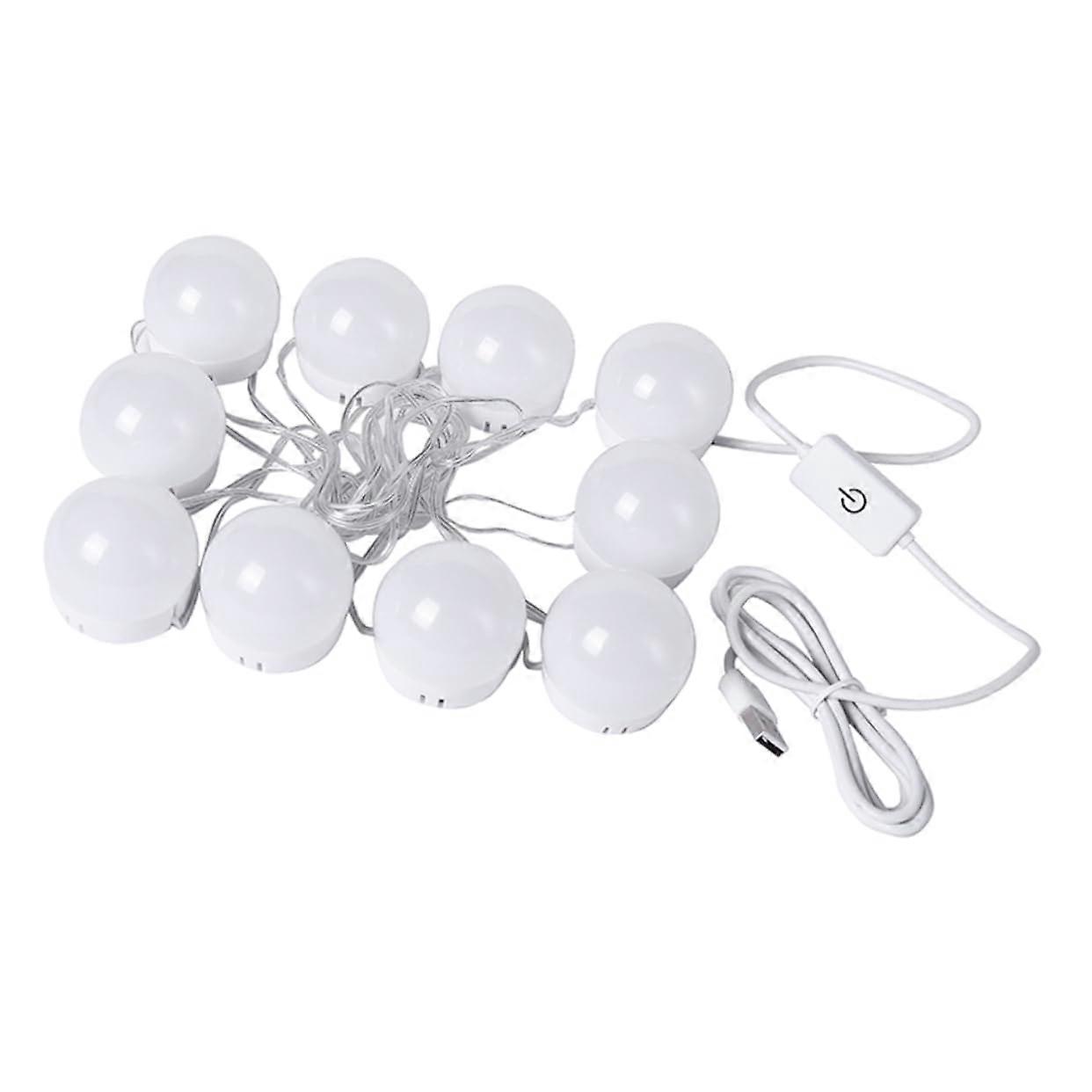 Makeup Mirror LED Lighting Kit White Tabletop Vanity Mirror With LED Bulbs