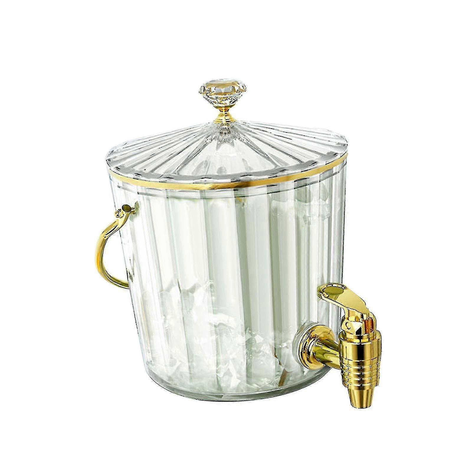 Distributeur de boissons 2L avec robinet à robinet - Pot en verre pour limonade, jus, thé glacé, fête à usage domestique