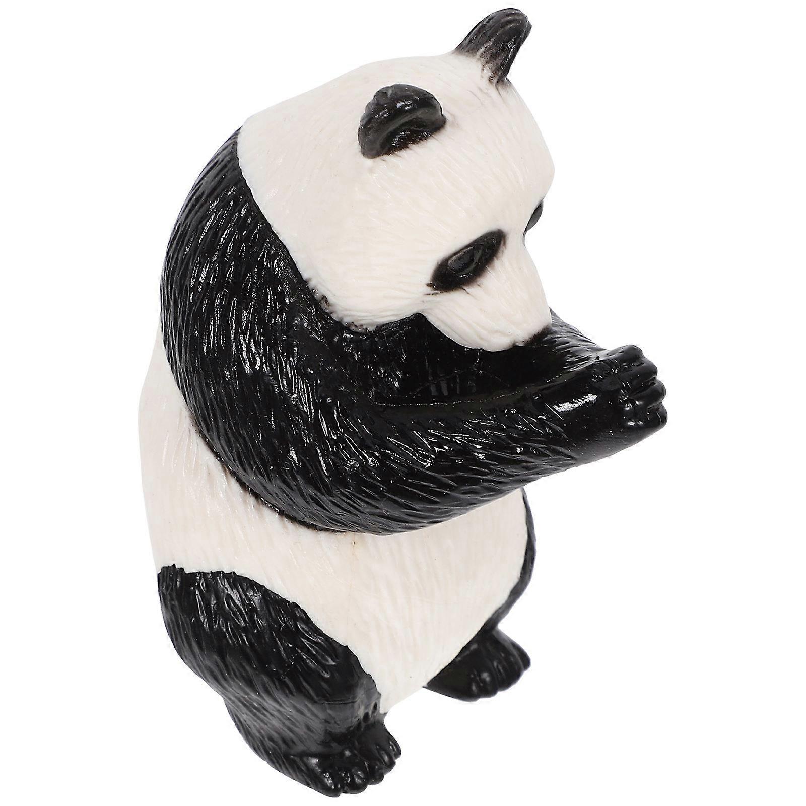 Panda Figurines Mini Animal Figurines Plastic Panda Toy Design Home Decoration 7.00X5.00X4.00CM 1Set