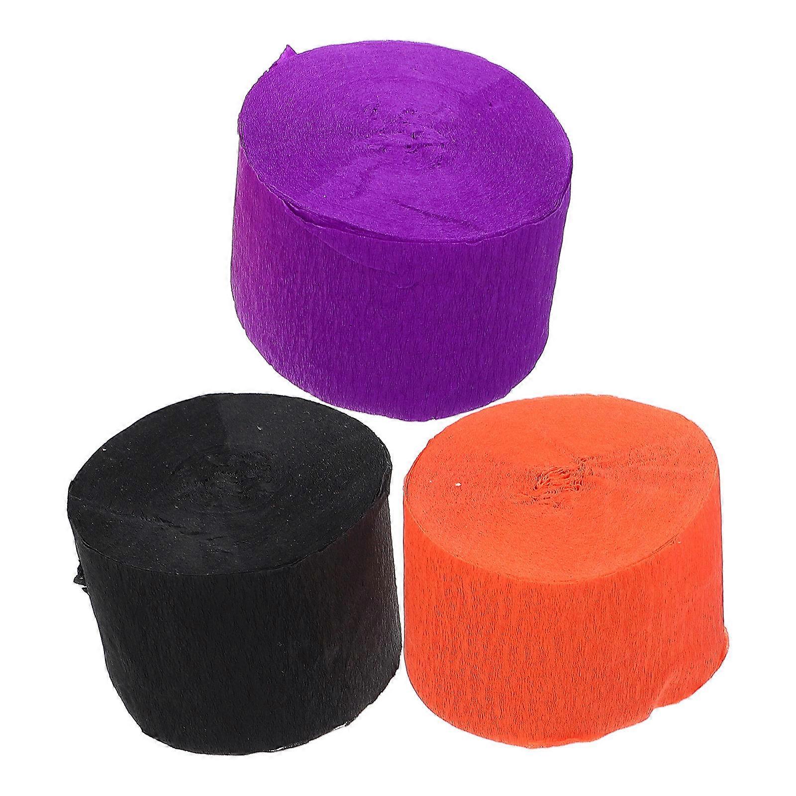 Party Paper Streamers Colored Crepe Paper Rolls For Photography Props Event Organizers 3 Rolls