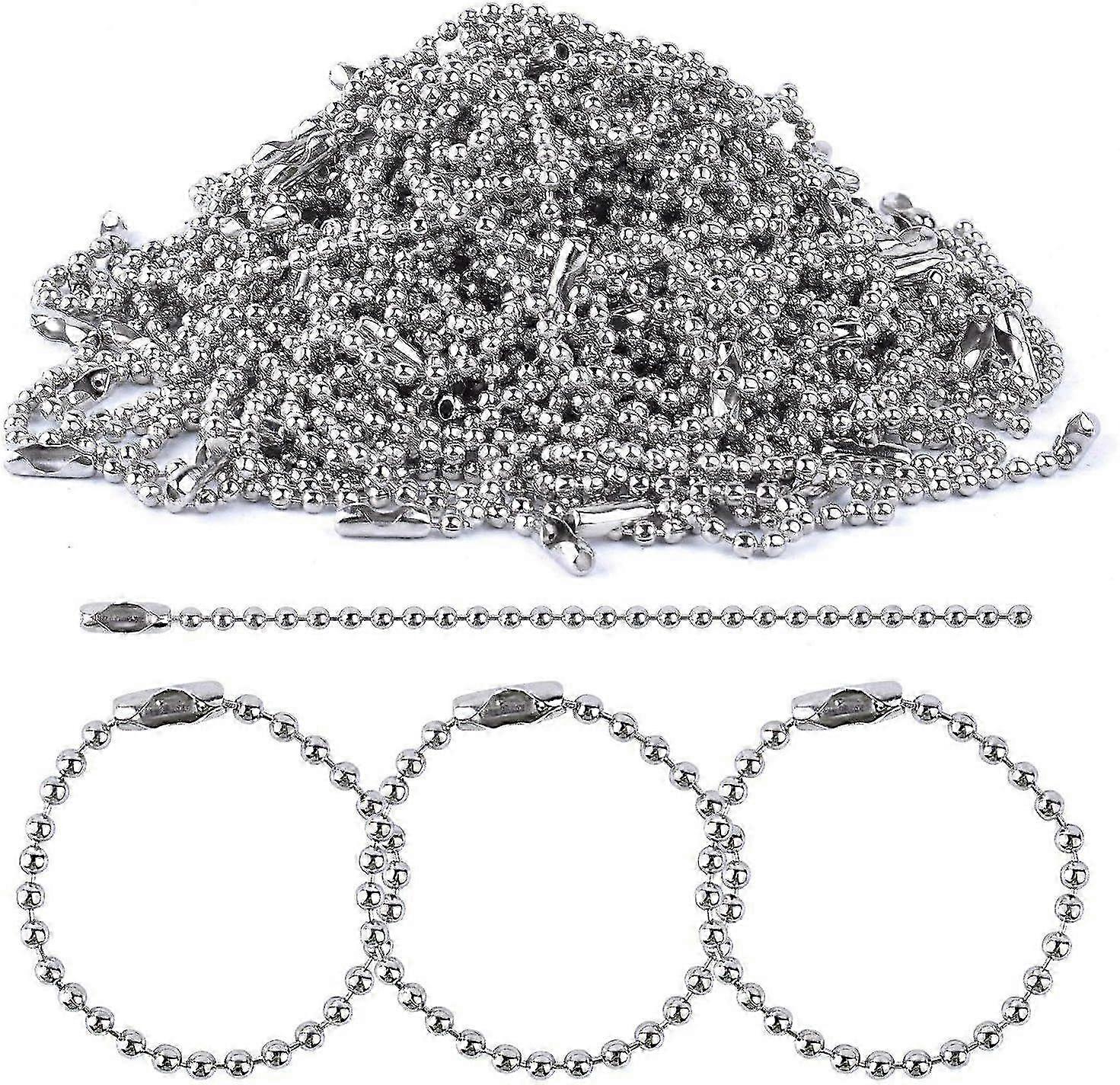 150stk 100mm lang perlestiklås 2,4 mm diameter kæde nøglering tag nøgle nøgle til smykker gør DIY håndværk