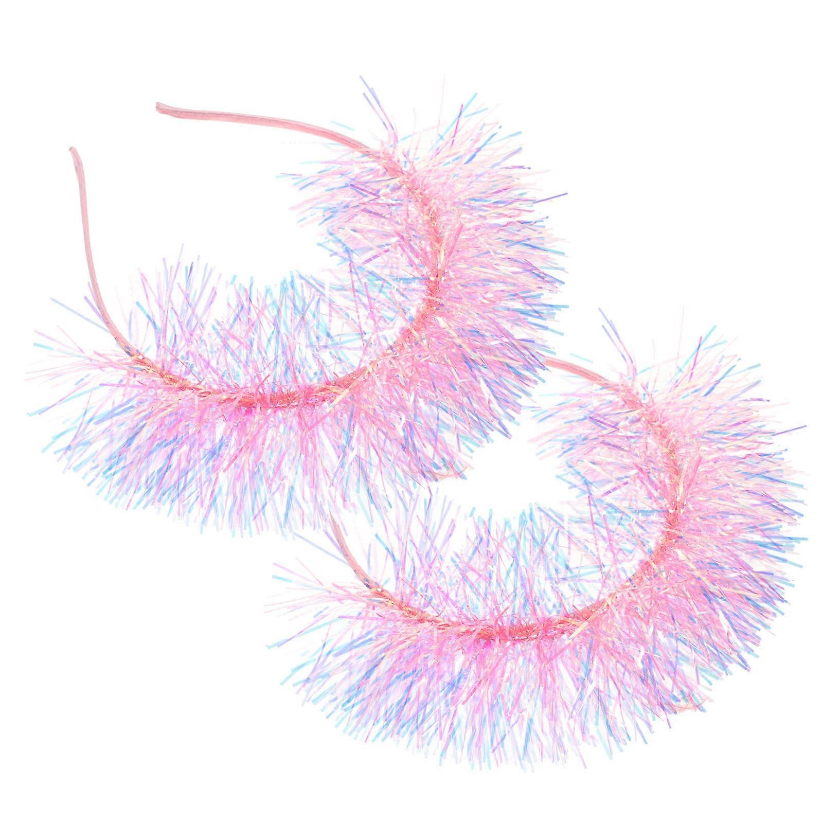 Here's a refined and engaging product description based on your input:

 

**2pcs Tinsel Hairbands – Glittery Headbands for Festive Parties,