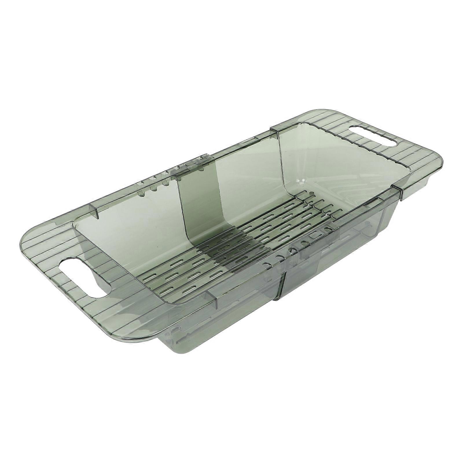 Kitchen Sink Straining Basket Multi-Functional Drain Basket Indoor Kitchen Use Green 46.5x21.6cm Drainage 1Pack
