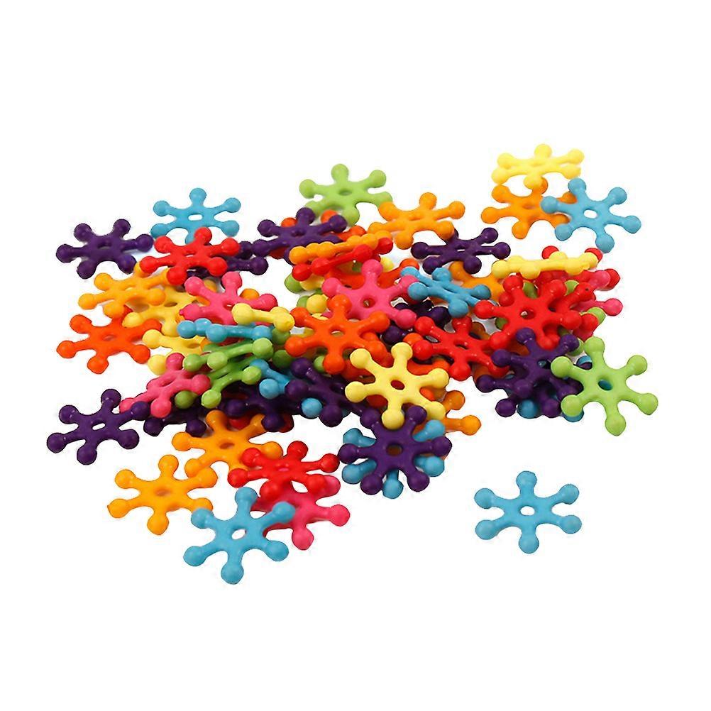 Plastic Snowflake Beads for Crafts Accessory Craft Making Educational Tools for Children 6100Pcs