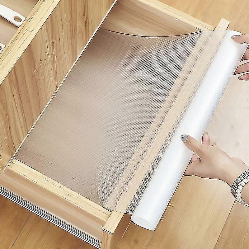 1 Roll (45cm*3m) Non-Slip Drawer Mat,Non-Adhesive EVA Drawer Mat,Transparent Waterproof Fridge Mat