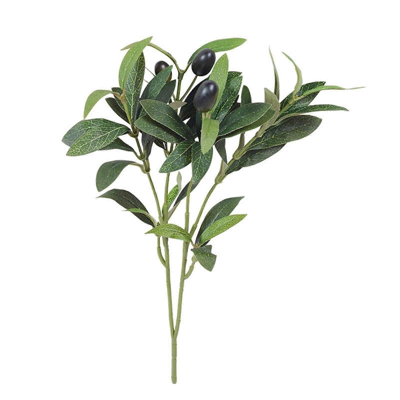 Artificial Olive Branches, Green Plants, Stems, Artificial Plants with for Vase, Artificial Olive Branches, Home Decoration for Indoor Use