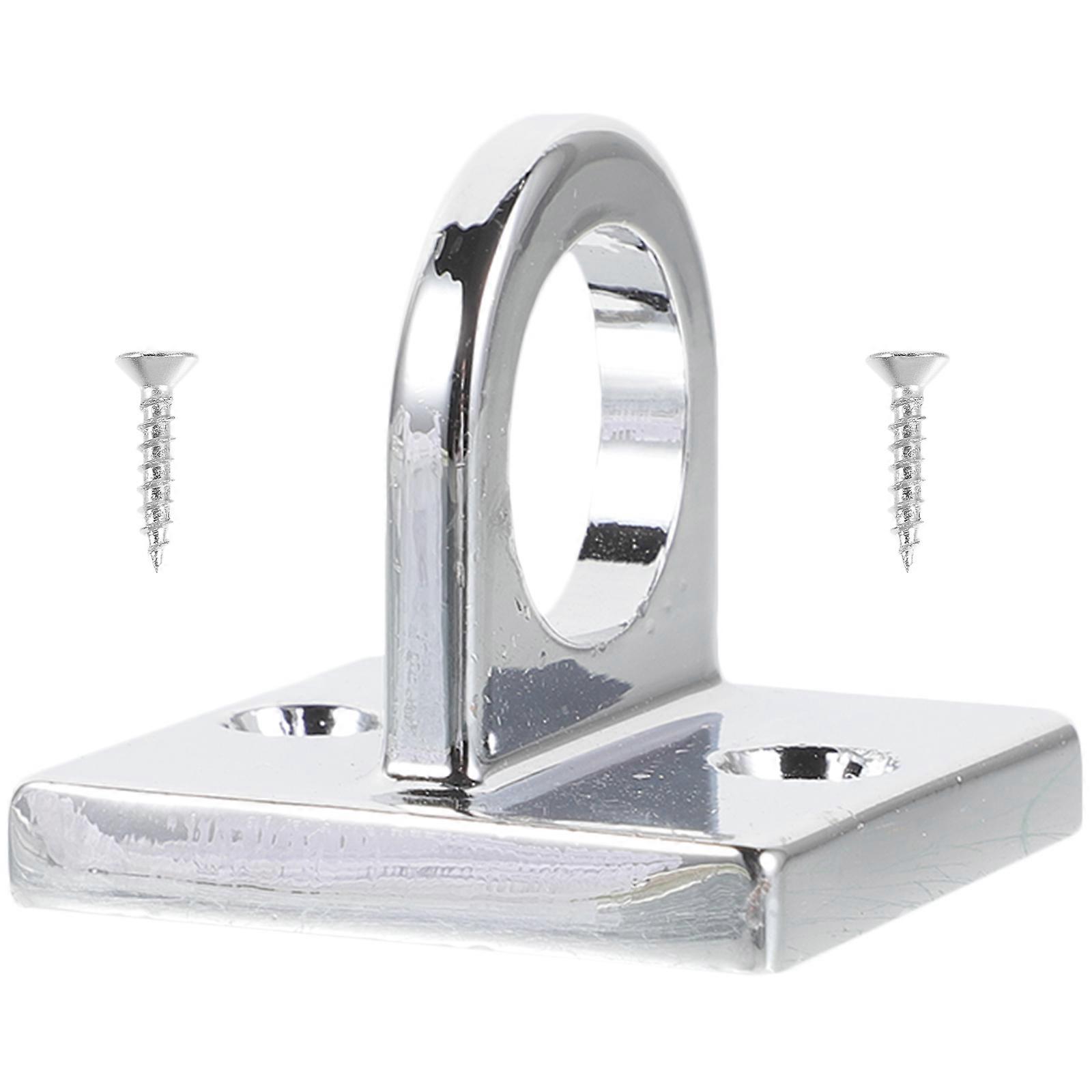 Zinc Alloy Wall Plate with Loop Hook for Rope Safety Barriers – Decorative and Versatile Wall Mounted Queue Line Holder for Hotels and Guesthouses