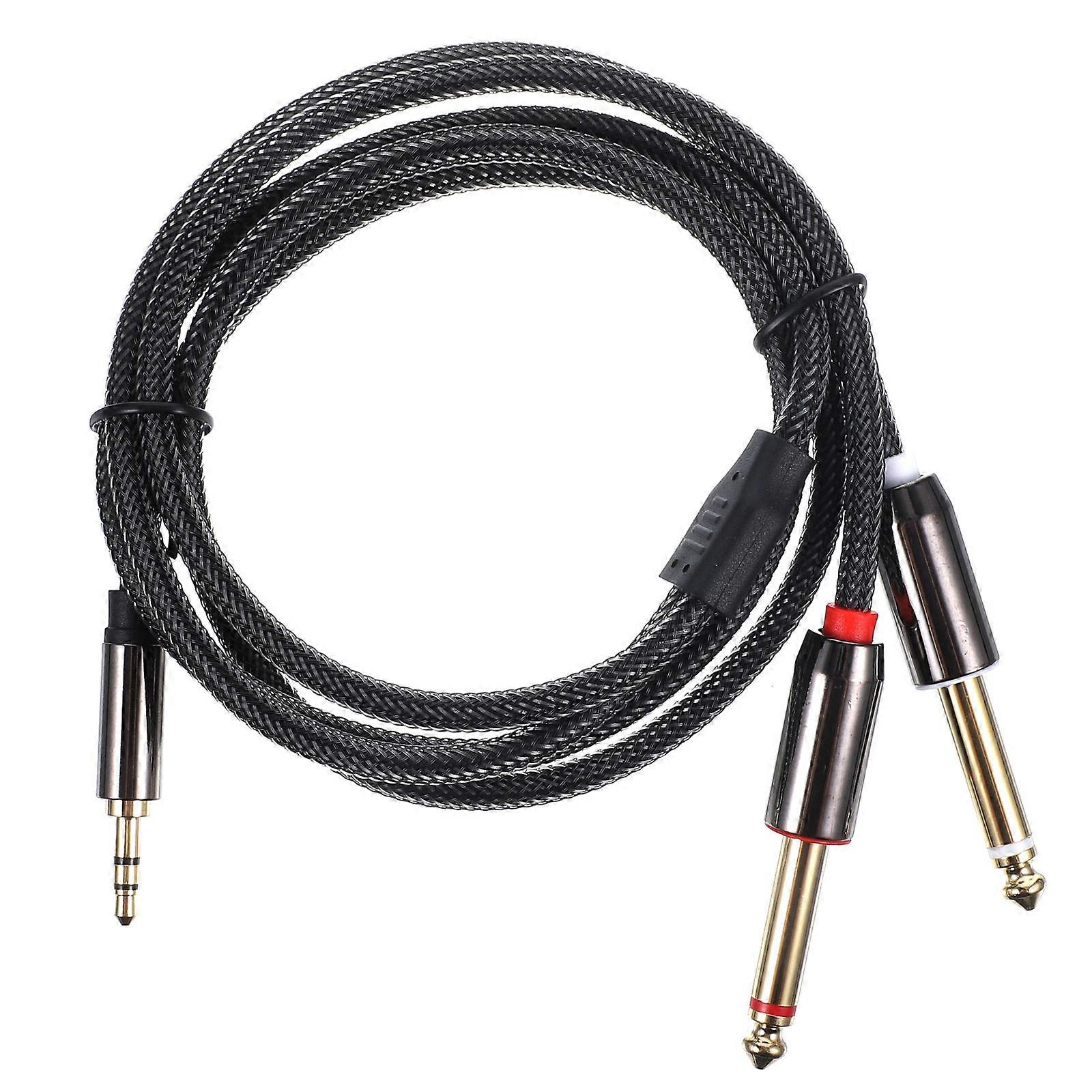 Microphone Splitter Stereo Audio Cable Wire Copper Material For Amplifier TV Audio Connection 1Pack