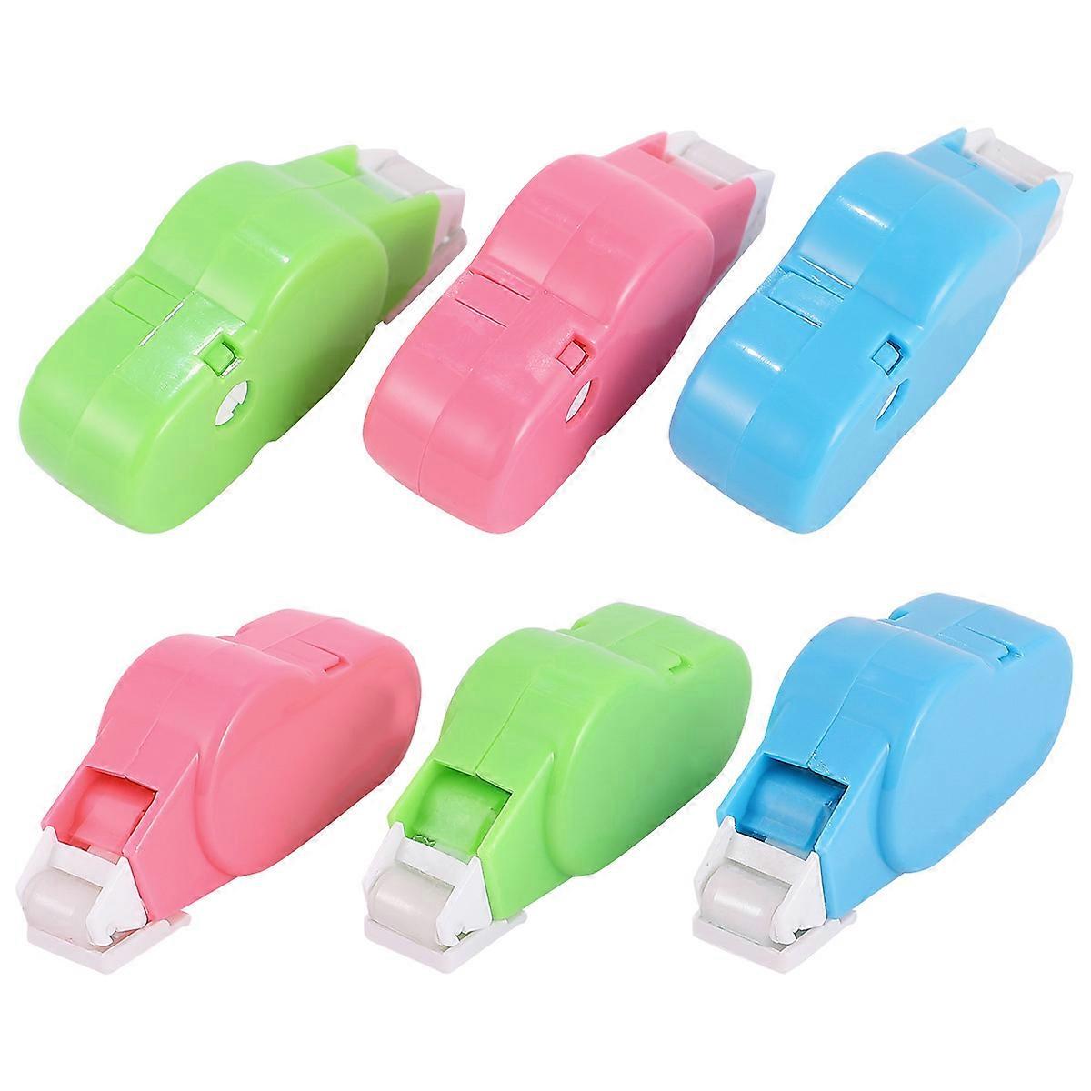 Scrapbook Glue Dispenser Adhesive Tape Roller Crafting No Wrinkling Pink 6Pcs