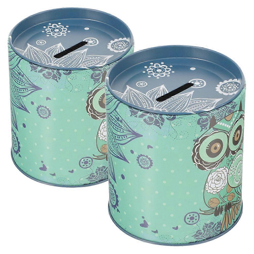 子供のための銀行ブリキ貯金箱特別な機会財政責任開発2個