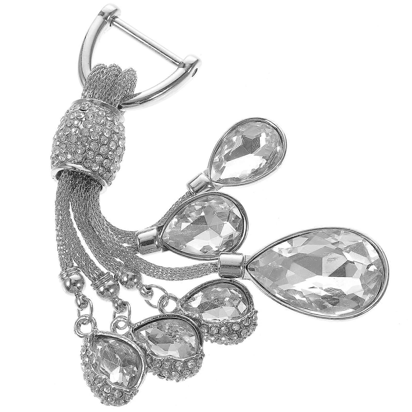 Crystal Keychain Silver with Keychain Pendant for Durable Sparkle and Decoration