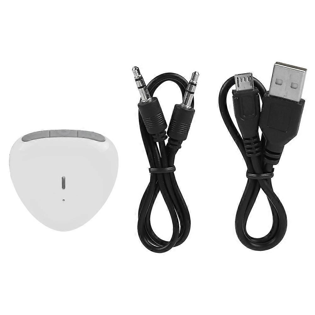 Mini Wireless Heart-Shaped Bluetooth Audio Receiver Wired Headphone Audio Adapter White