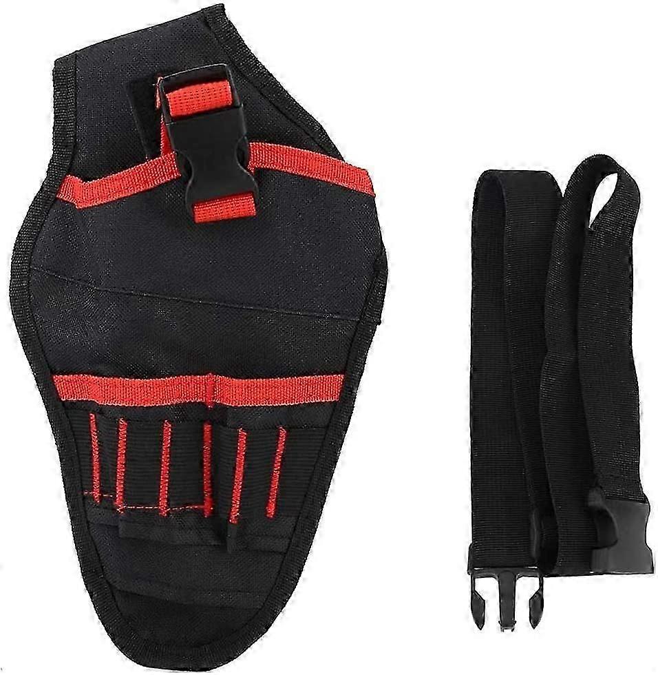 Tool Bag for Electric Drill, Tool Holster Holster with Adjustable Tool Belt with Space for Accessories and Open Loops for Storing Tools and Drill