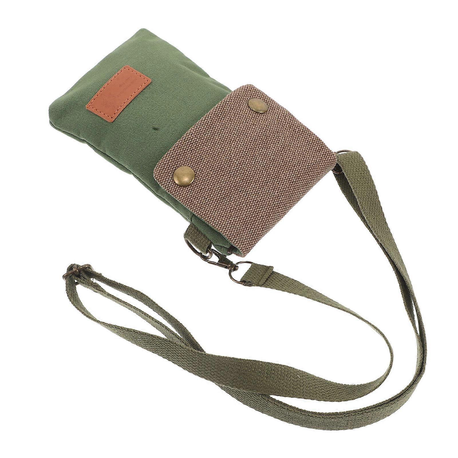 Crossbody Phone Bag Canvas Material for Work and Travel with Compact Design and Hand Carry Option 1Pcs