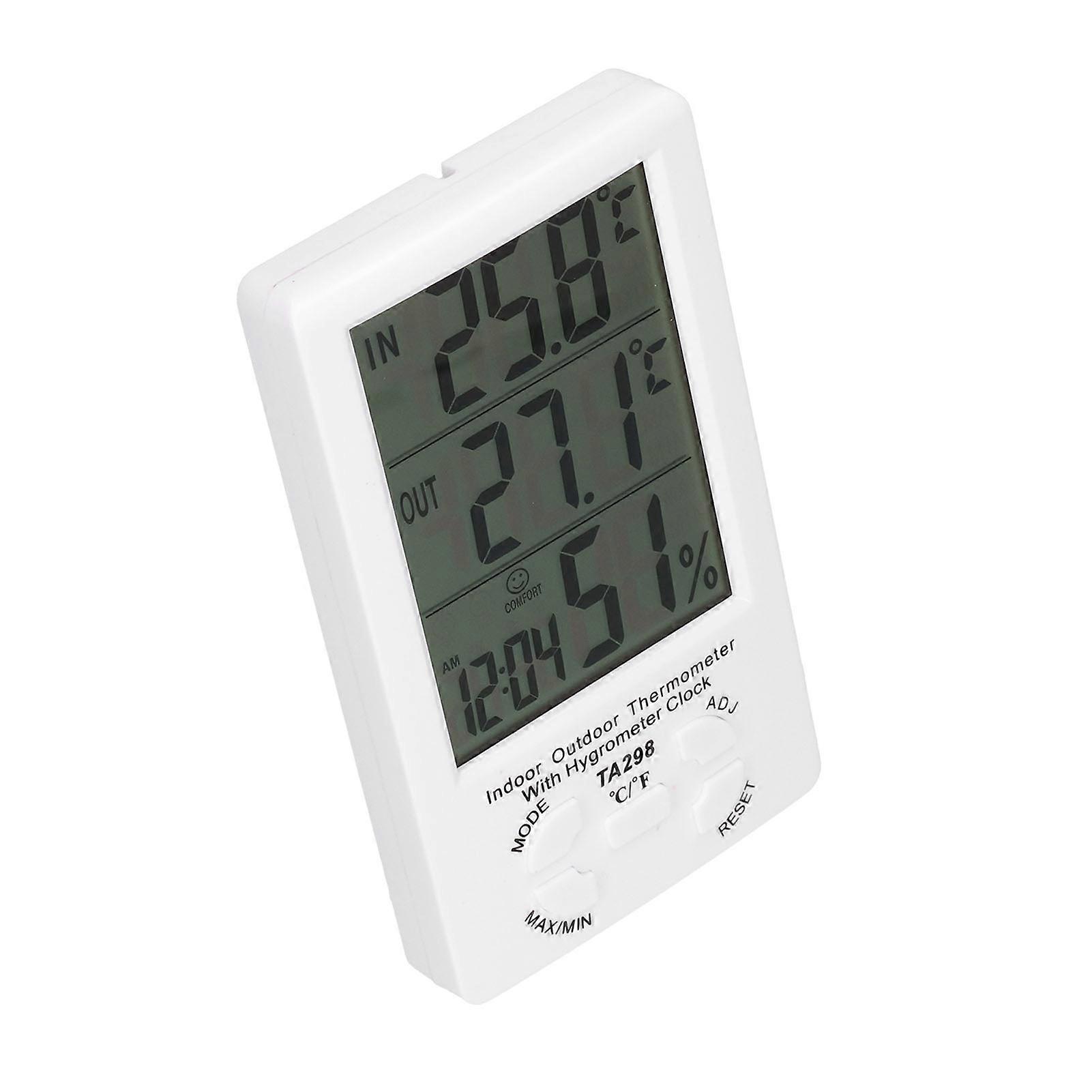 Digital Indoor Hygrometer Thermometer 15x8.7x2.3cm, ABS Material