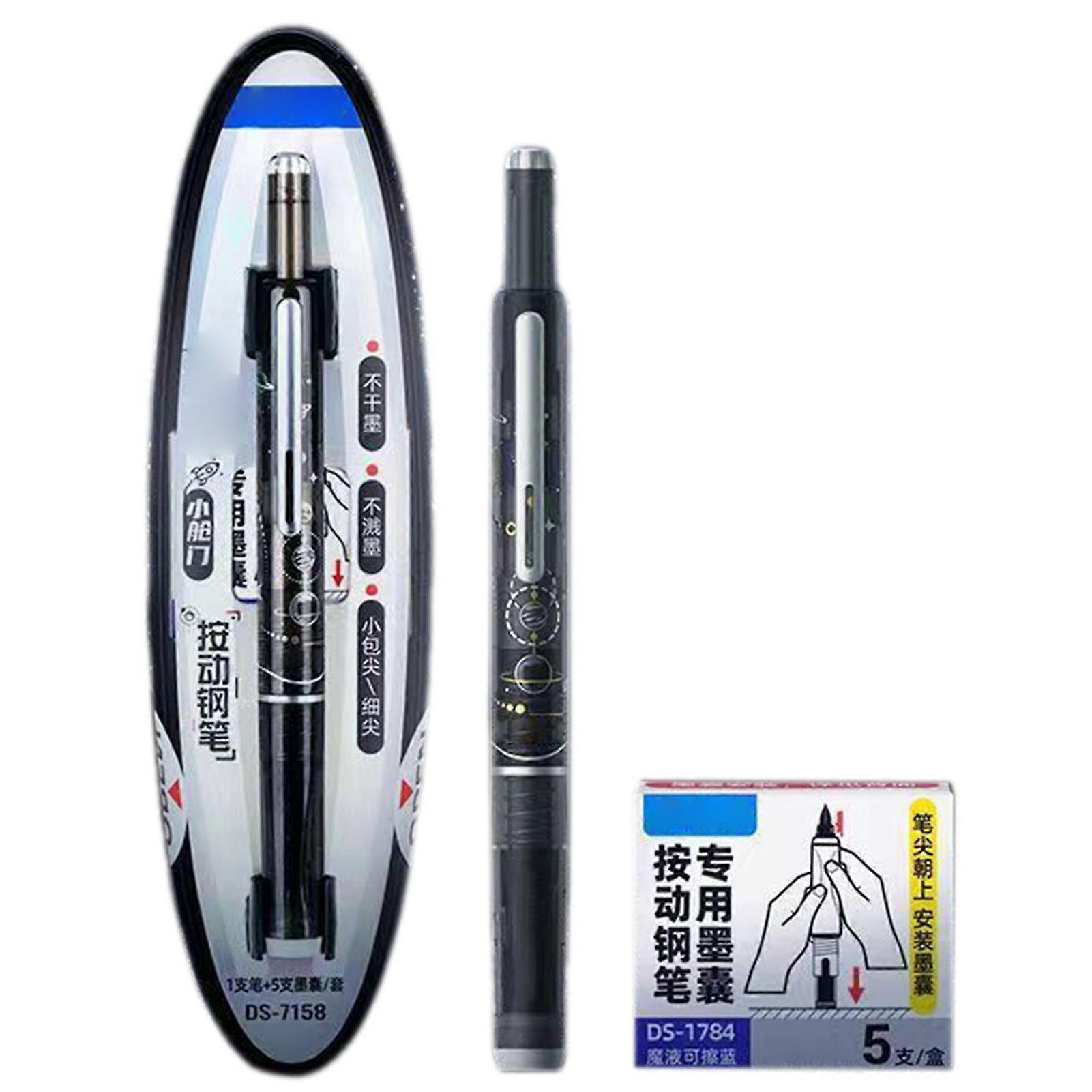 Retractable Fountain Pen for Calligraphy, Fine Nib Ink Pen for Writing, Sketching, and Journaling, Ideal for Students, School, and Office