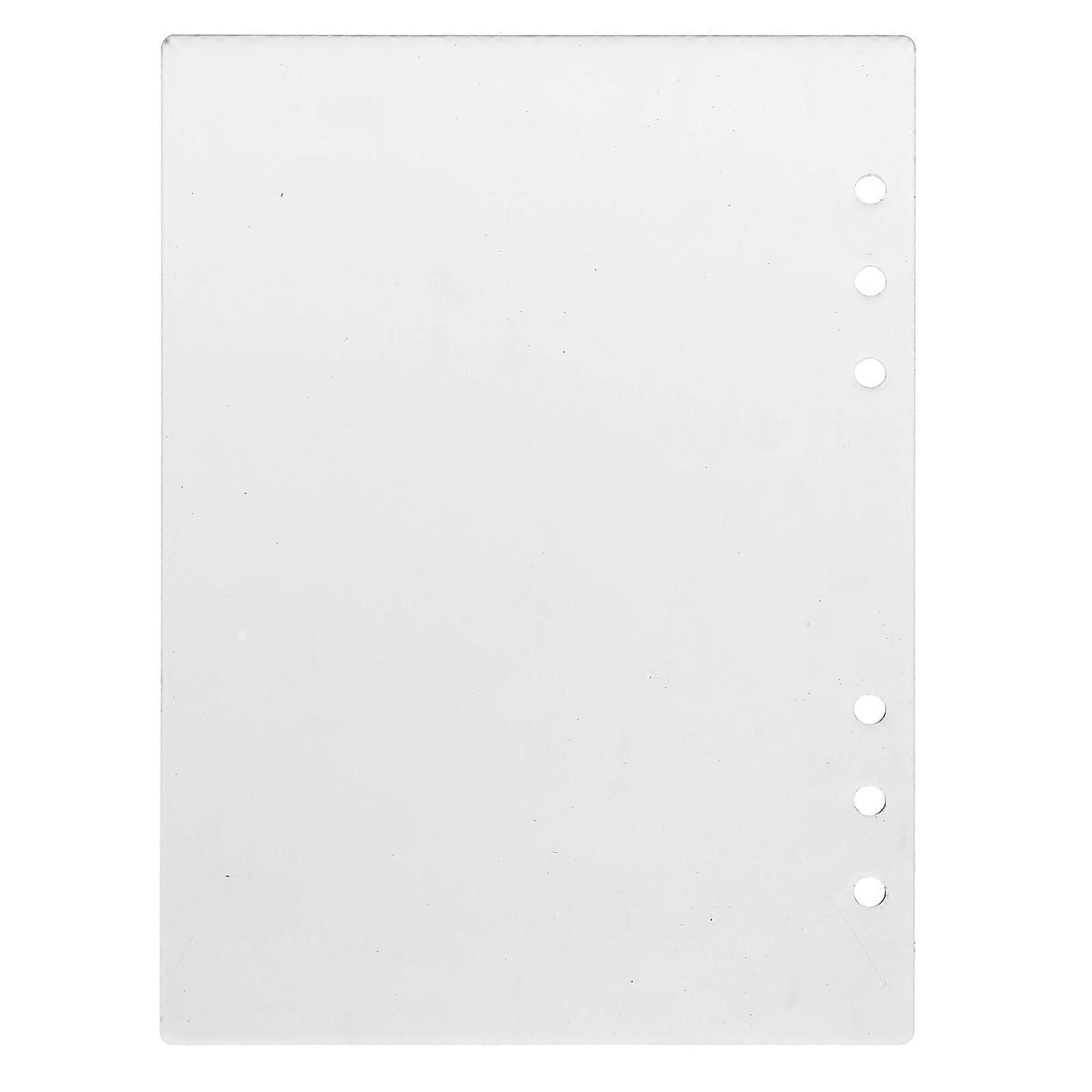 Acrylic Loose Leaf Binder Cover Minimalist Design White Color For School And Office Detachable 1Pack