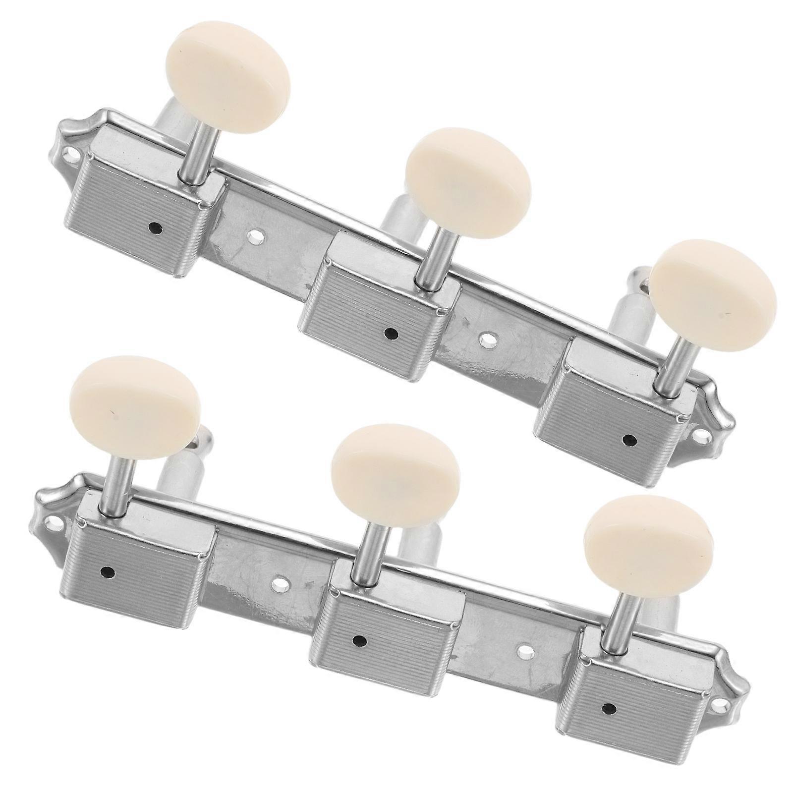 Electric Guitar Tuning Machine Heads Round Tuning Knobs For Guitar Maintenance Metal Construction 1 Pair