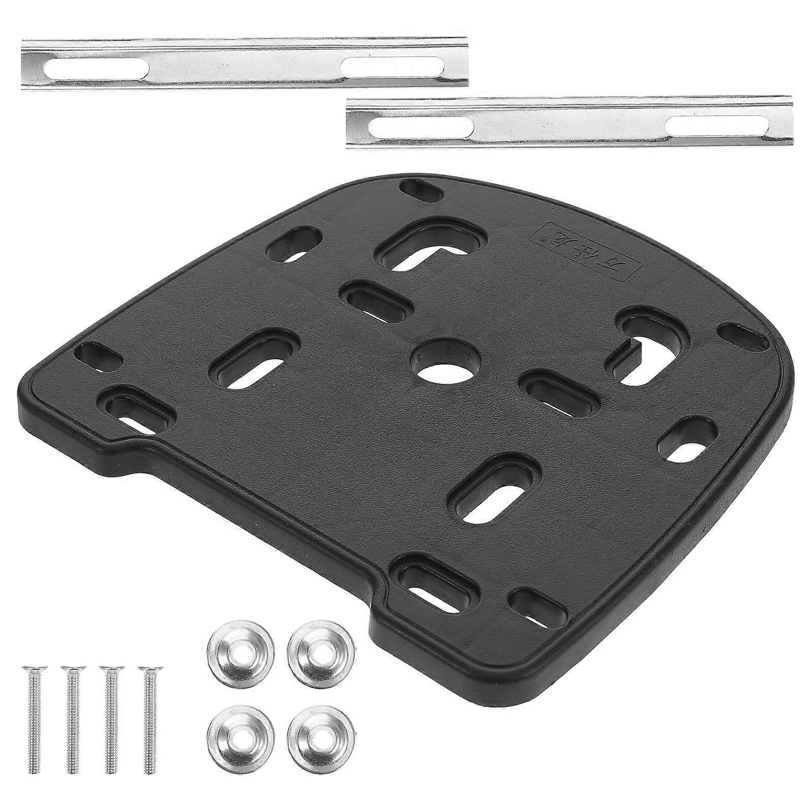Motorcycle Trunk Base Plate Durable Support Bracket for Electric Bikes Motorbikes Antimovement Design Fixed Plate Screws Included