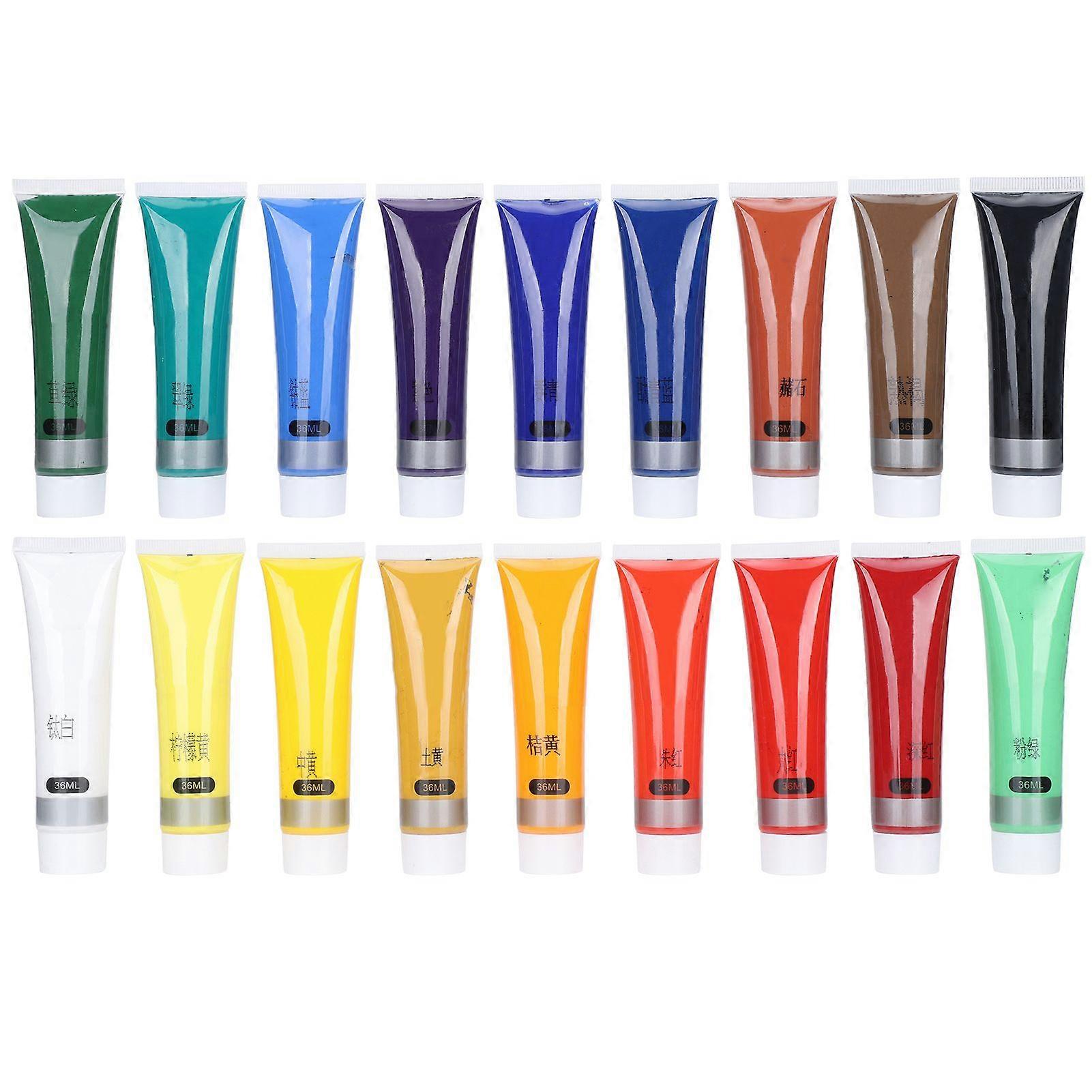 2025 أحدث طراز طلاء أكريليك 18 لونا غير باهت أنبوب الصباغ للخشبي