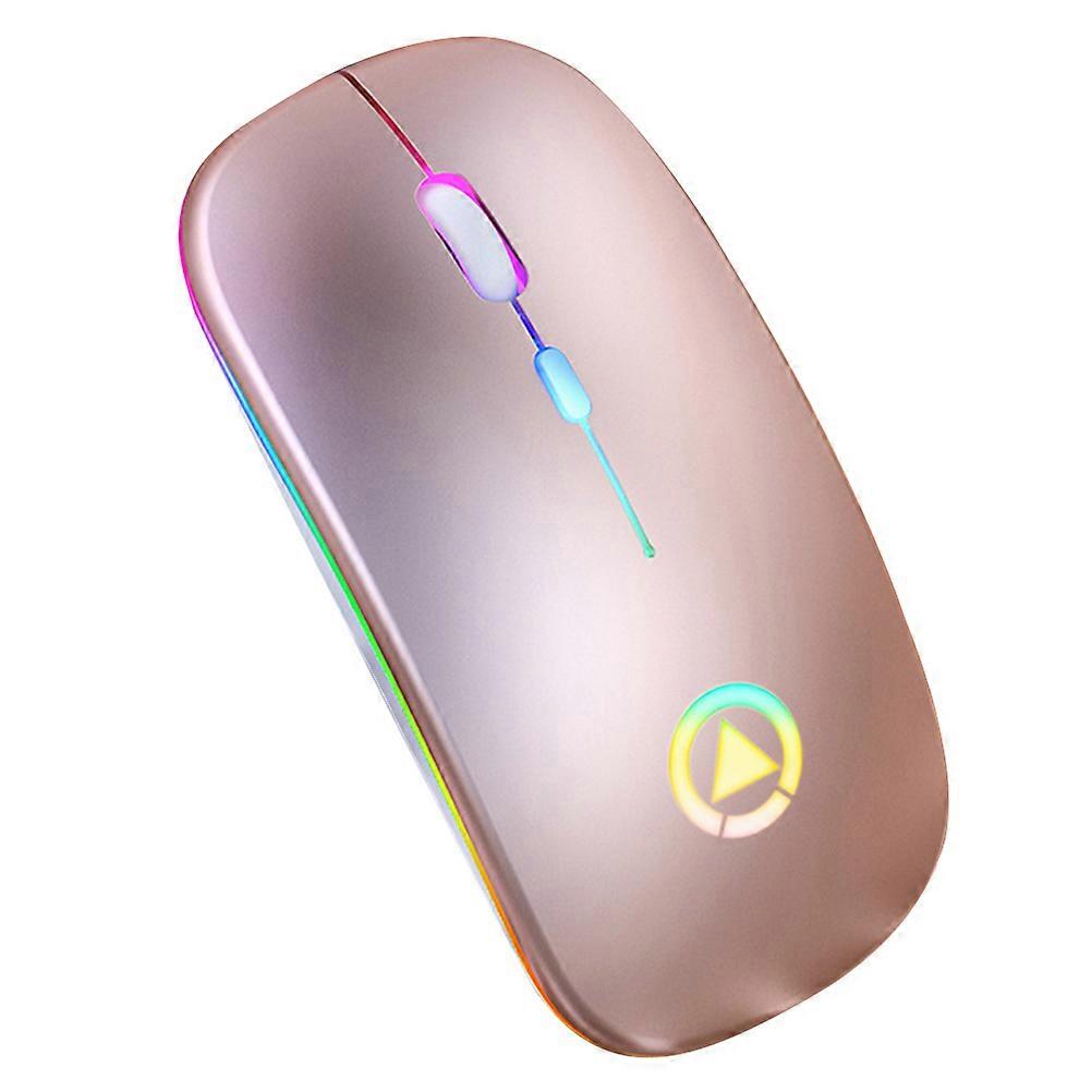 Luminescent Mouse 1Pcs Wireless Charging Mouse For Office Equipment Golden Silent Design