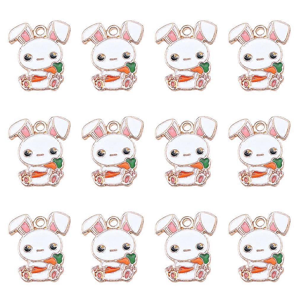 a polished product description based on your input:

 

**20pcs Bunny Charms for Jewelry Making – Enamel Rabbit Pendants for DIY Easter Crafts,