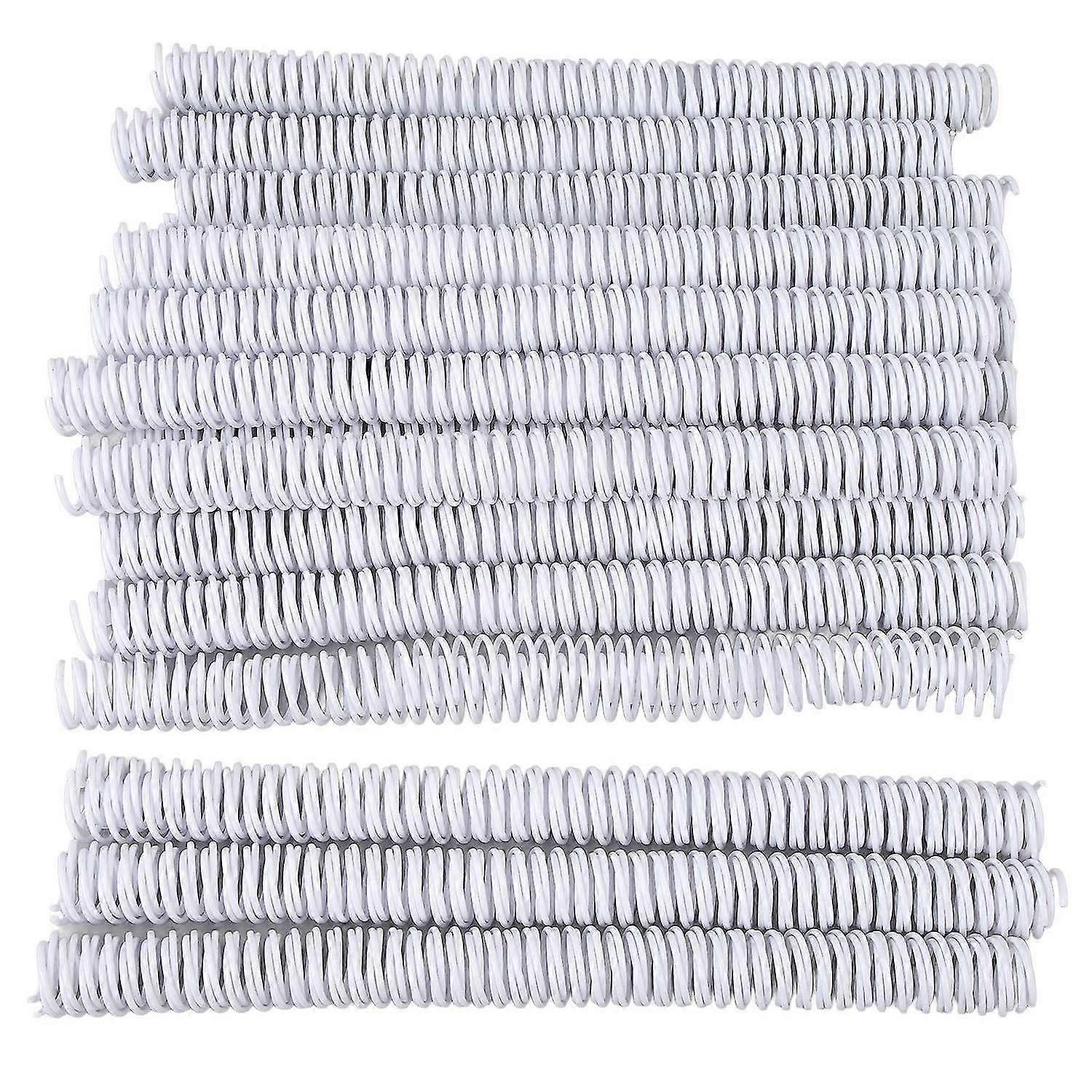 50 Pcs Spiral Binding Coil 19mm Diameter 48 Loop 4:1 Pitch 170 Sheet Capacity A4 Binding Spine White